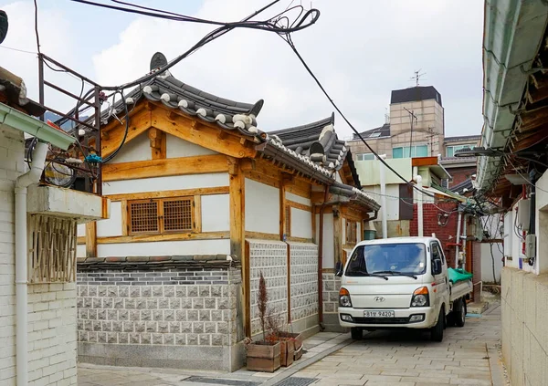 Seul Mart 2019 Hanok Taki Eski Tarz Konut Binası Eski — Stok fotoğraf