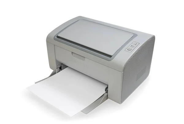 Moskou - januari 2020: Laserprinter Samsung. Close-up, geïsoleerd op wit. — Stockfoto