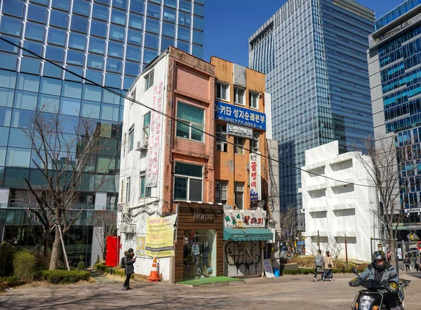 Сеул Республика Корея Март 2019 Разнообразие Сеульской Архитектуры Рядом Старые — стоковое фото