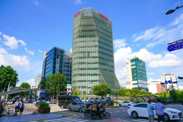 Soul Korejská Republika Červenec 2019 Pohled Město Centrum Města Kancelářskými — Stock fotografie