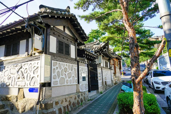 Seul República Coreia Julho 2019 Bukchon Hanok Village Antiga Casa — Fotografia de Stock