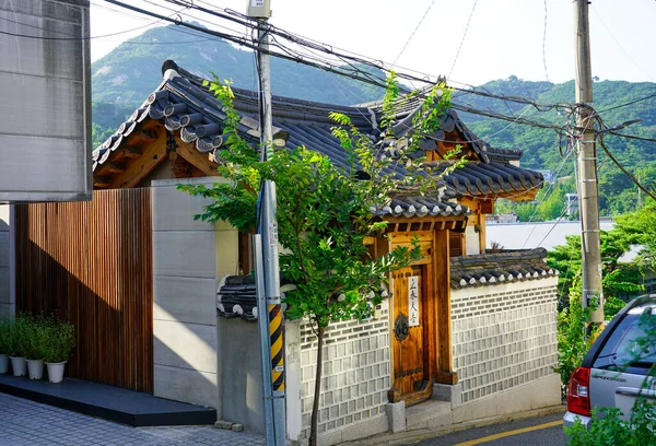 Seul República Coreia Julho 2019 Bukchon Hanok Village Edifício Antigo — Fotografia de Stock