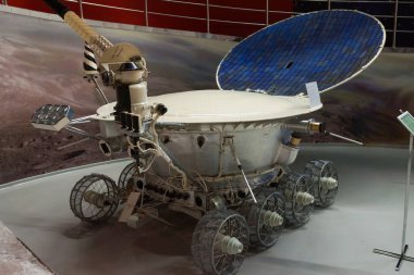 Moskova - Ocak 2020: Lunokhod 1, Sovyet ay programı. Kozmonotlar Müzesi.
