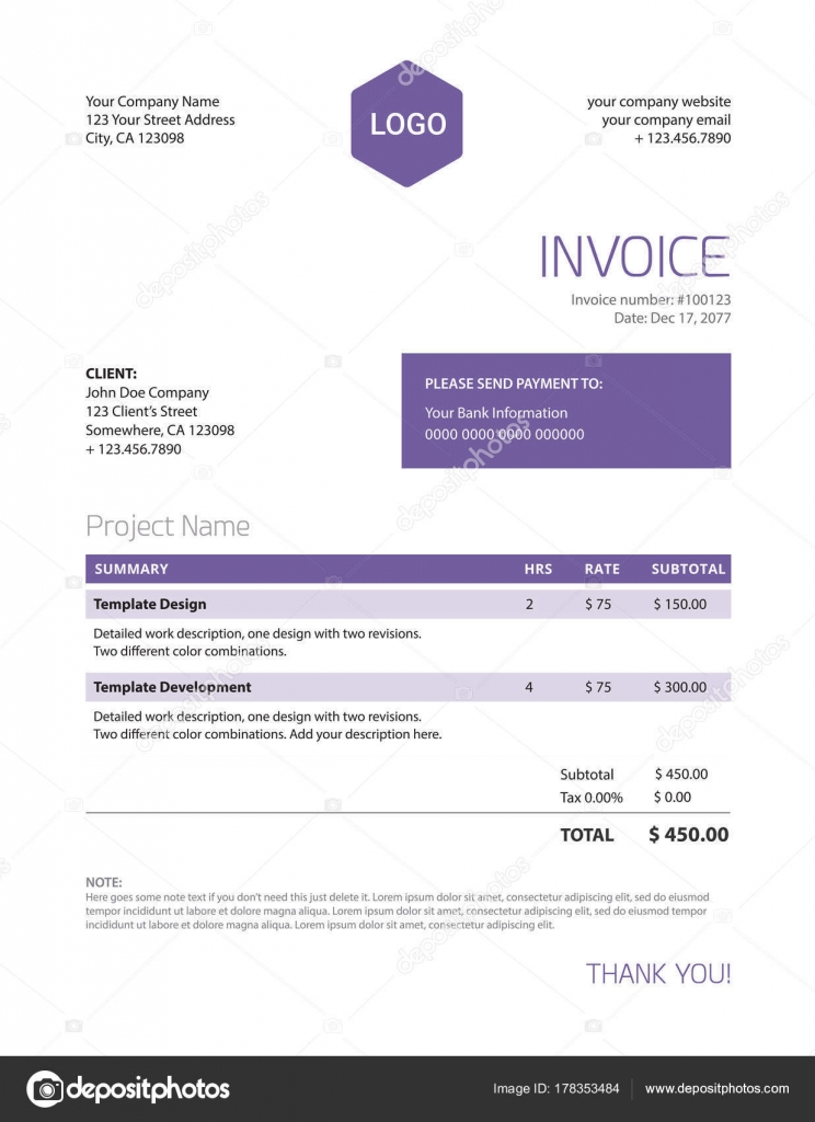 Minimalist Business Invoice Template Trendy Ultra Violet Color Year Stock Vector Image By C Forestgraphic Minimalist Business Invoice Template Trendy Ultra Violet Color Year Stock Vector Image By C Forestgraphic
