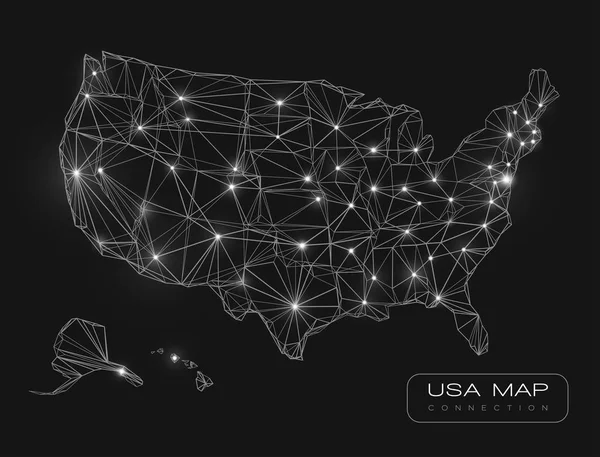 Estados Unidos mapa abstracto vector fondo — Archivo Imágenes Vectoriales