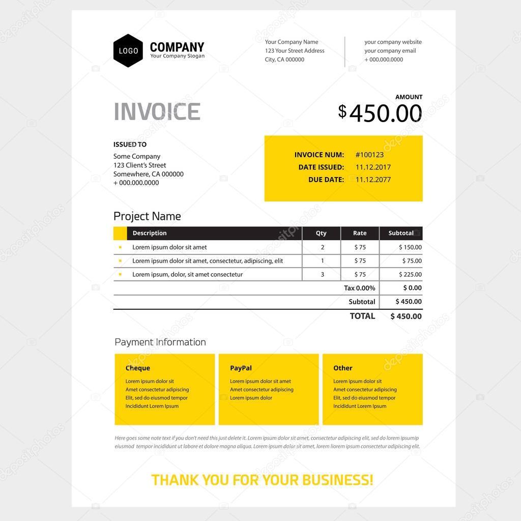 Film Invoice Template