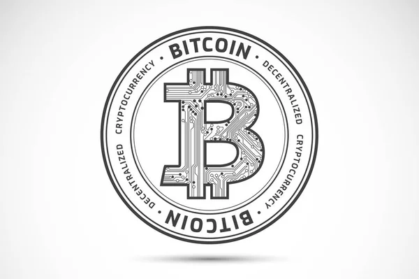 Bitcoin-Logo Zeichen - abstrakte Geschäft Hintergrund Vektor — Stockvektor