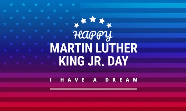 Martin Luther King Jr Tarjeta de felicitación del día - vector — Vector de stock