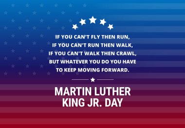 Martin Luther King Jr günü tatil vektör arka plan - ilham alıntı 