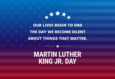 Martin Luther King Jr günü tatil vektör arka plan - ilham alıntı aşk