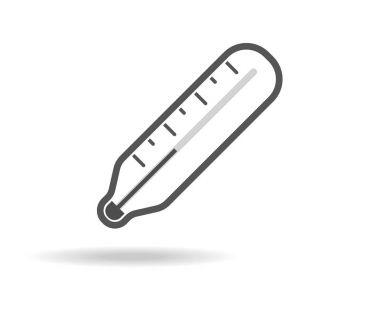 Termometre illüstrasyon en az simgesi.