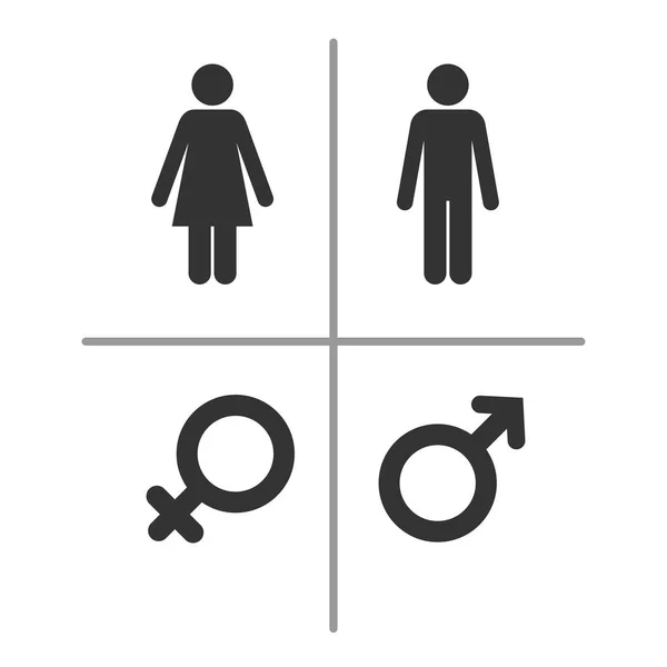 Mannelijke Vrouwelijke Vector Symbolen — Stockvector