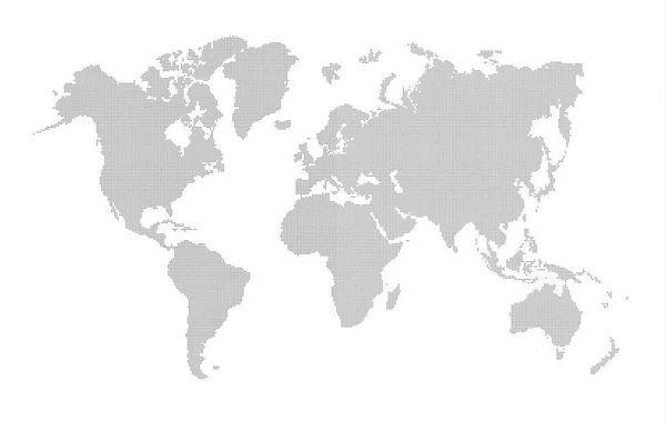 Mapa Mundo Desenho Vetorial Pontilhado —  Vetores de Stock