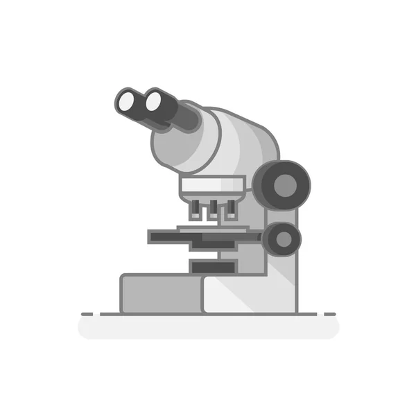 Tudományos Mikroszkóp Laboratóriumi Anyagok Ikon Lapos Tervezési Koncepció Vektoros Illusztráció — Stock Vector