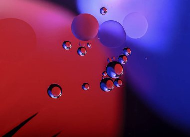 Mavi arkaplanda soyut küresel doku