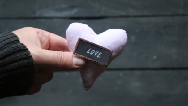 Día de San Valentín o idea de amor . — Vídeo de stock