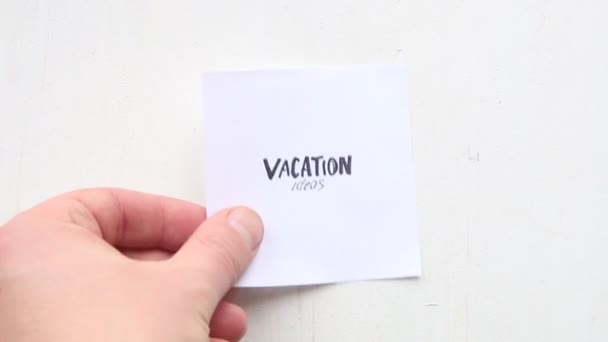 Vacation ideas concept — Stock Video