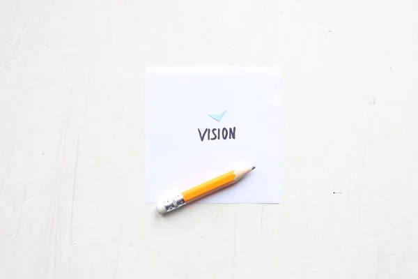 Koncepcja biznesowa wizji, słowo napis — Zdjęcie stockowe