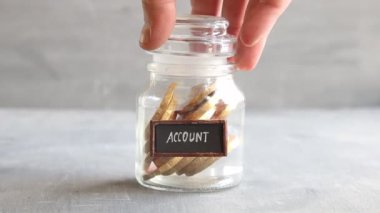 Banka hesabı bankacılık mali tasarruf fikir, metin ve para