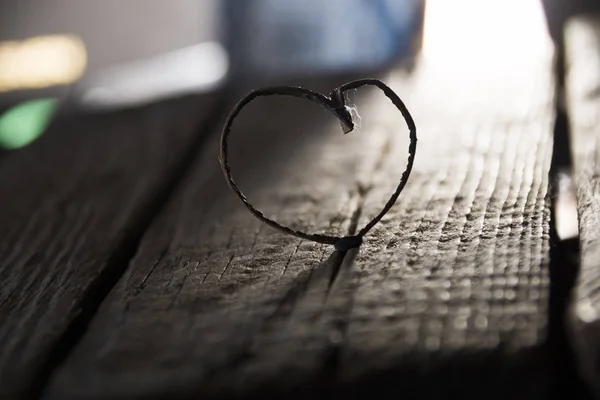 Corazón de San Valentín - amor o boda tarjeta vintage —  Fotos de Stock