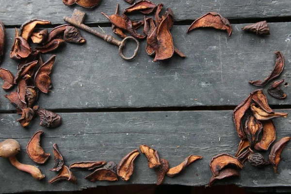 Frame with seasonal ingredients. Background for Thanksgiving Day recipes or menu. — Stock Photo, Image