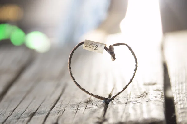 Láska, svatba, Valentýn idea - nápis a srdce. — Stock fotografie