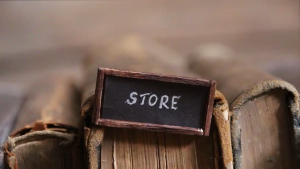 Koncept obchodů knihy — Stock video