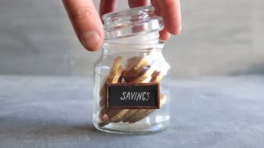 Sikke tasarruf etiketi, mali fikir para cam.
