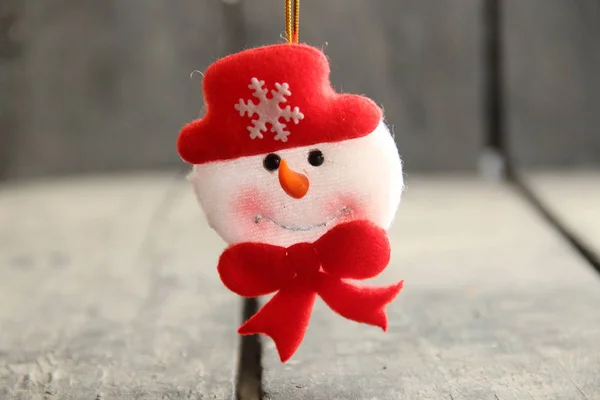 Snowman toy. Christmas and New Year decoration — Stock Photo, Image