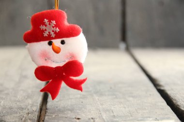 Kış arka plan, kardan adam oyuncak.