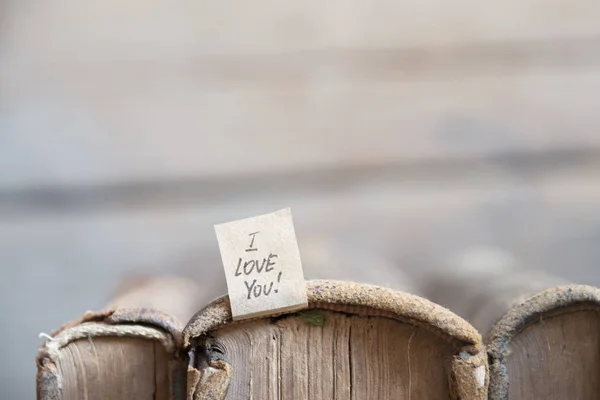 Ti amo scrivere a mano. Carta di San Valentino . — Foto Stock