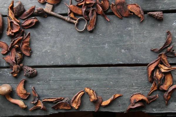 Frame with seasonal ingredients. Autumn Still Life. — Stock Photo, Image