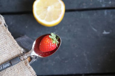 çilek, kopya alanı ile gıda arka plan