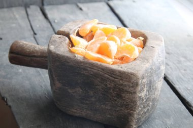 Lezzetli Mandarin narenciye meyve dilimleri