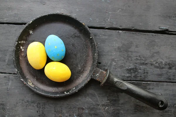 Velikonoční vajíčka. Sváteční dekorace. — Stock fotografie