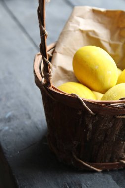Güzel renkli Paskalya yumurtaları vintage tablo.