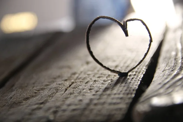 Corazón de San Valentín - tarjeta de amor o boda —  Fotos de Stock