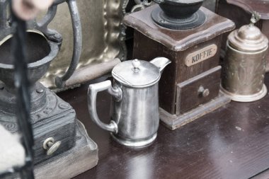 Vintage Kahve değirmeni. Yumuşak odak.