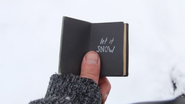 Lets it snow concept — Stock Video