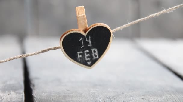 San Valentín dayidea con corazón — Vídeo de stock