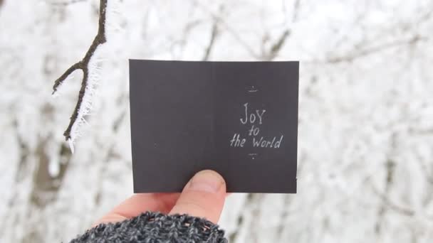 Joy to the world, Christmas creative concept — Stock Video