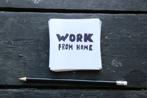 Arbeiten Hause Tag Auf Holz Hintergrund Freiberufler Lebensstil — Stockfoto