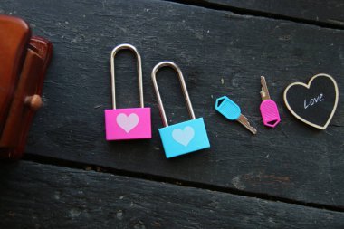 Aşk çiftlerinin kilidi. Klasik stil.