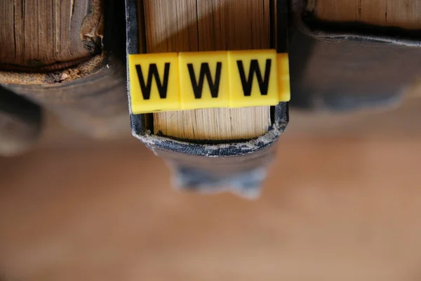 Concepto Cursos Línea Letras Www Libros Estilo Vintage —  Fotos de Stock