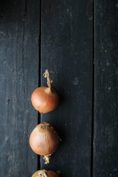 Onion Lies Vintage Table Kitchen — Stock Photo, Image