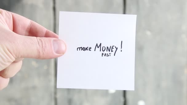 Faceți bani rapid — Videoclip de stoc