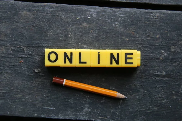 Online School Online Courses Concept Vintage Style — Stock Photo, Image