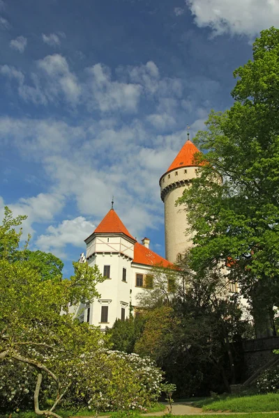 Castelo Estado Konopiste Primavera República Checa — Fotografia de Stock