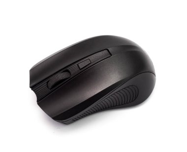 Beyaz arkaplandaki bilgisayar faresi, makro, ayır