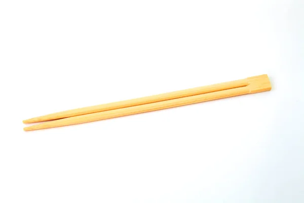 Disposable Chinese Chopsticks White Background Close — Stock Photo, Image